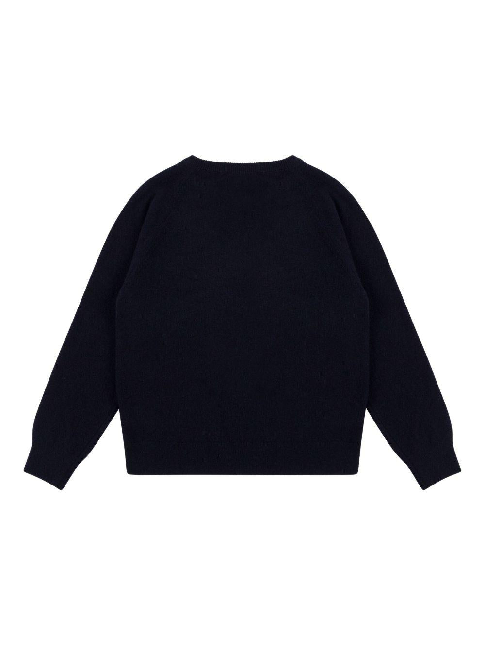 Maglione blu navy per bambino HMW015LHE80 40016 Moschino Kids 