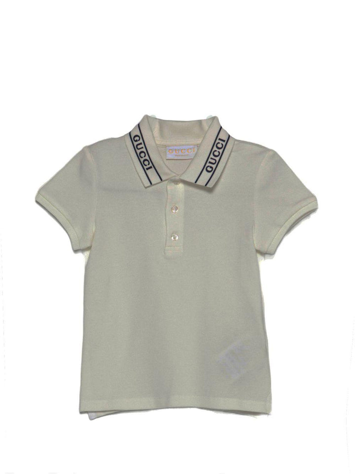Polo beige per neonato 805415XJHNL 9024 Gucci Kids 