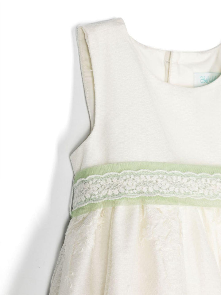 Abito bianco per neonata con tulle