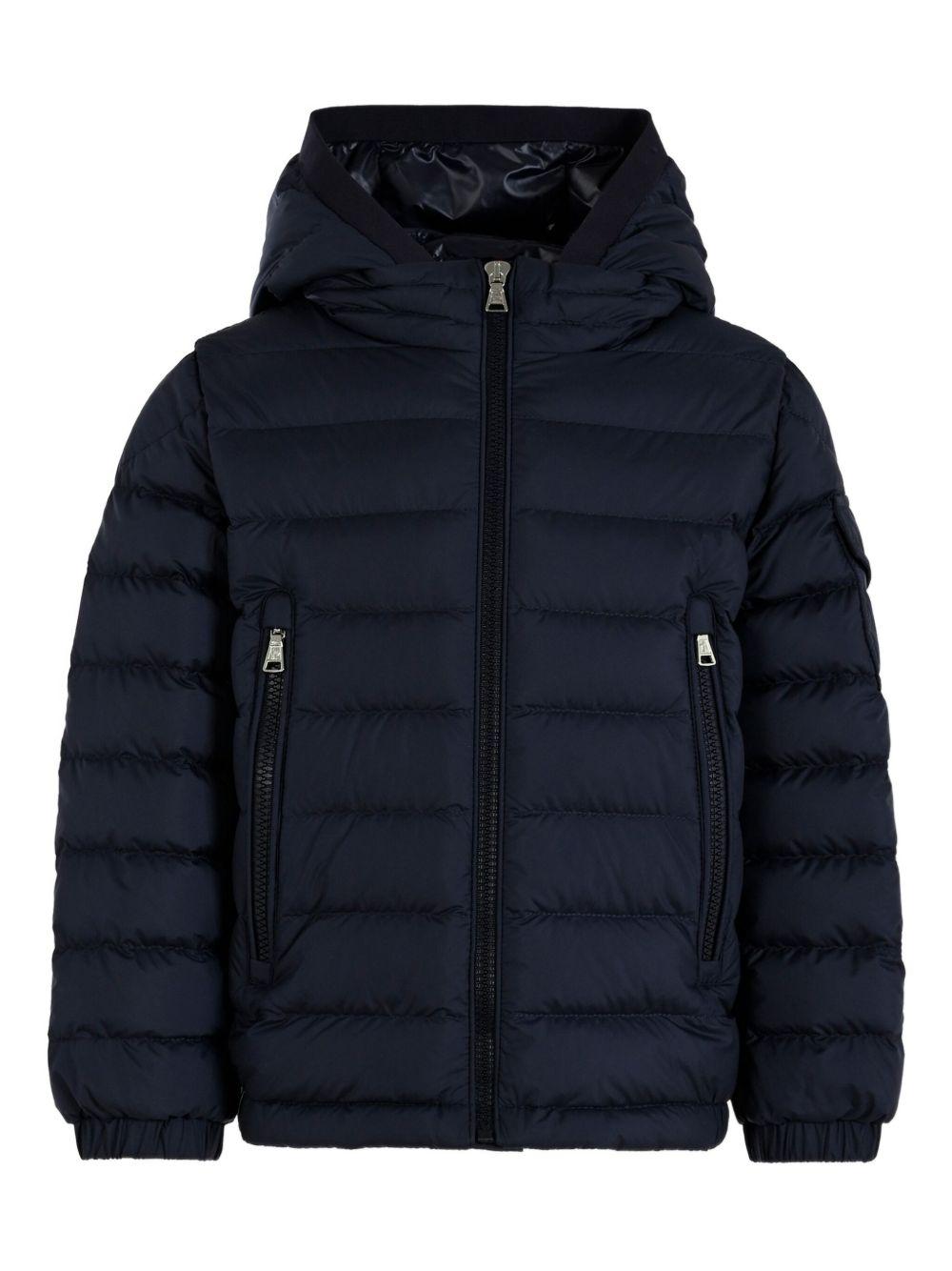 Giubbotto blu per bambino 9541A00001597X2 77G Moncler Kids 
