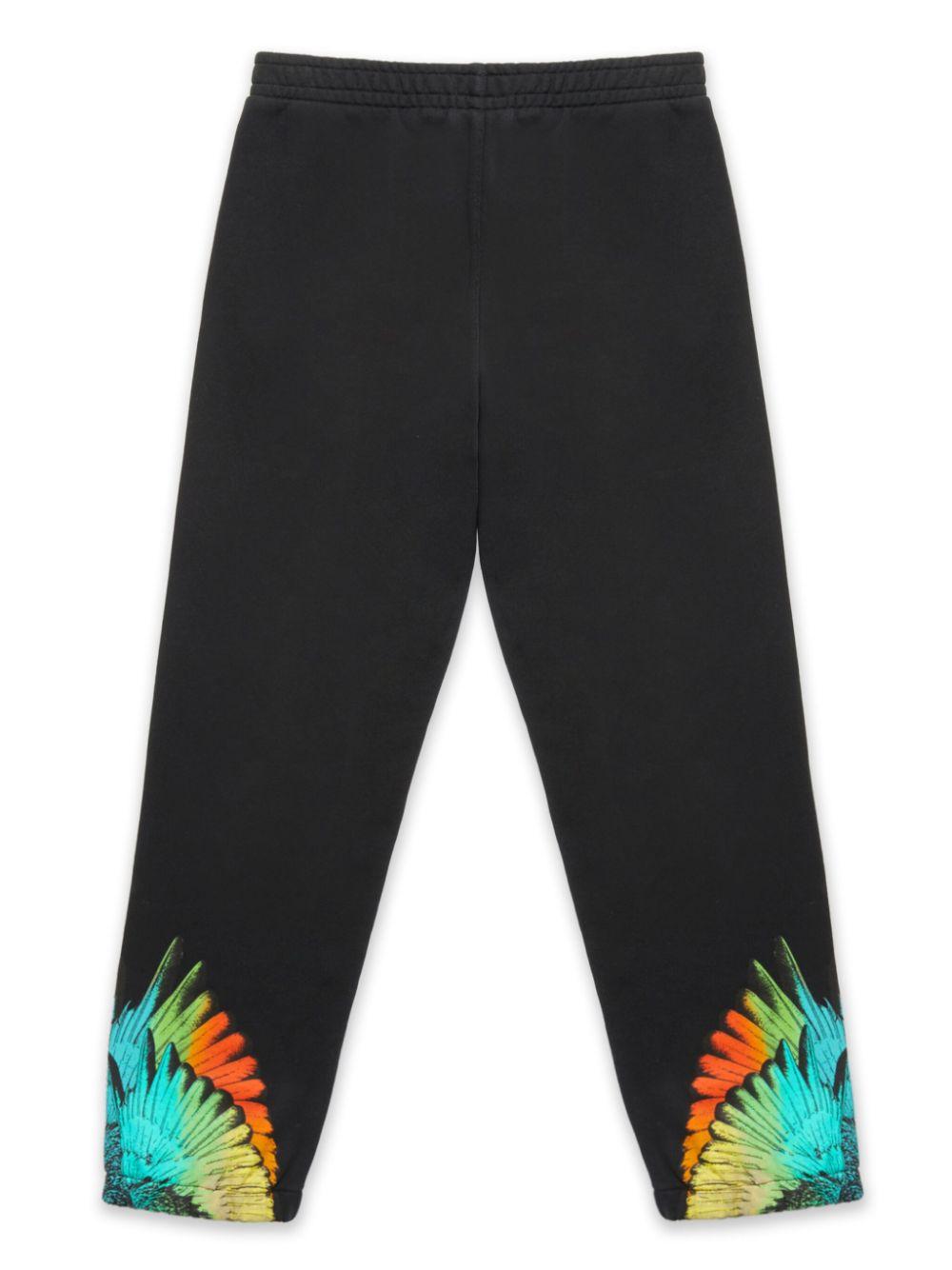 Pantalone per bambino in cotone nero CBCH009F24FLE001 1084 Marcelo Burlon Kids 