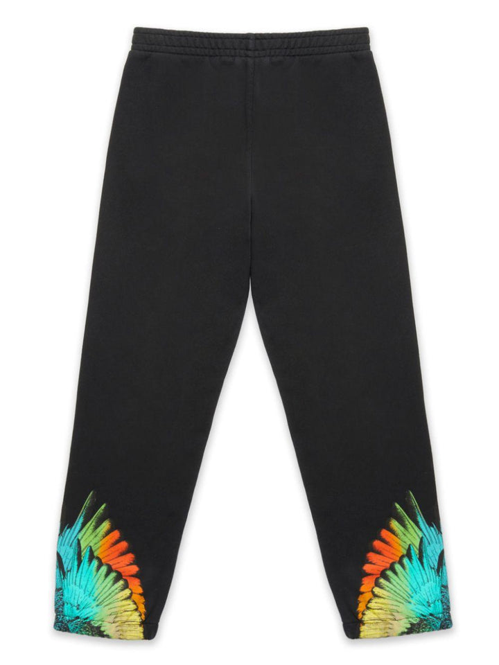 Pantalone per bambino in cotone nero CBCH009F24FLE001 1084 Marcelo Burlon Kids 