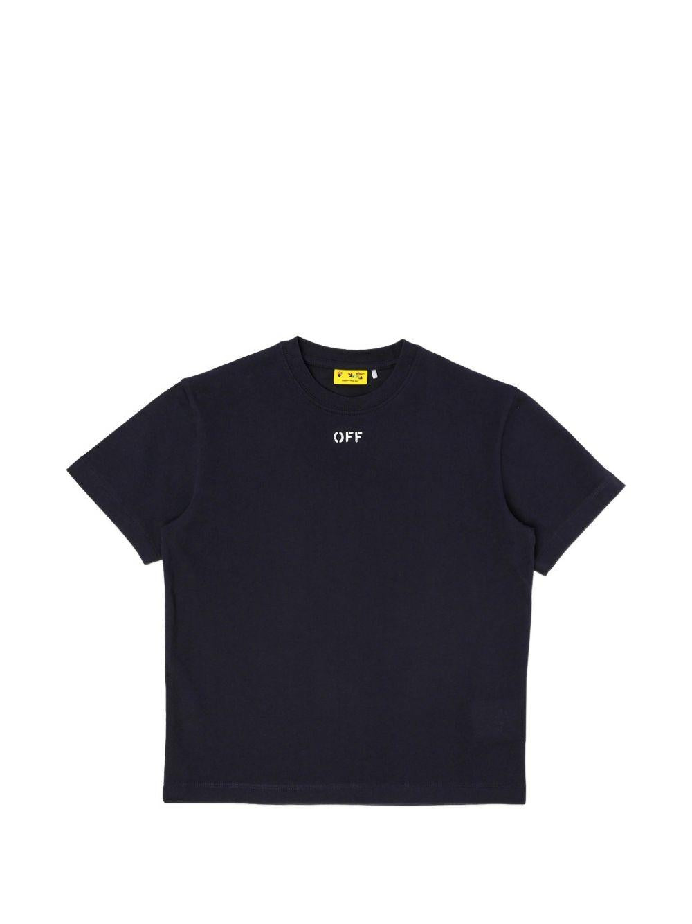 T-shirts bianca/nera per bambino OB2B001S26JER001 9060 Off White Kids 