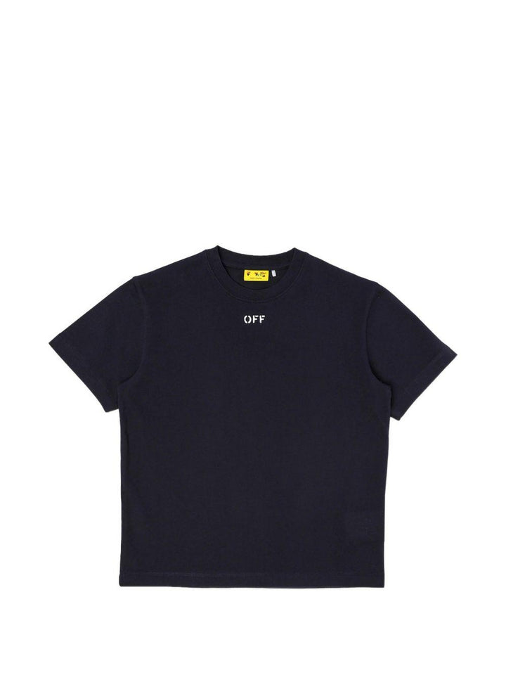 T-shirts bianca/nera per bambino OB2B001S26JER001 9060 Off White Kids 