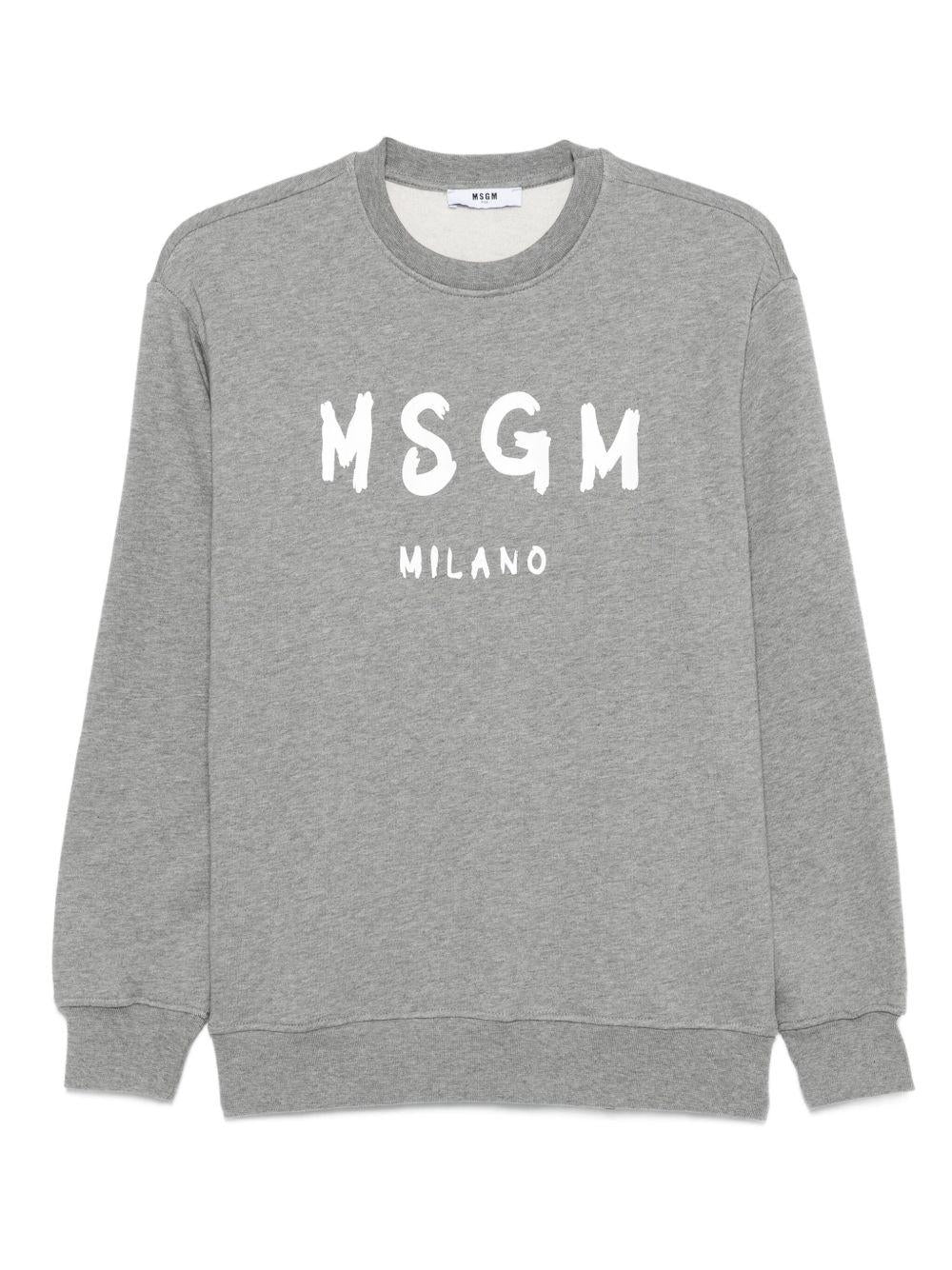 Felpa grigia per bambino F5MSJUSW018 104 Msgm Kids 