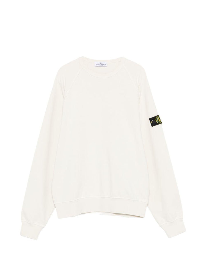 Felpa bianco sporco per bambino 66100015S0040 V0097 Stone Island Kids 