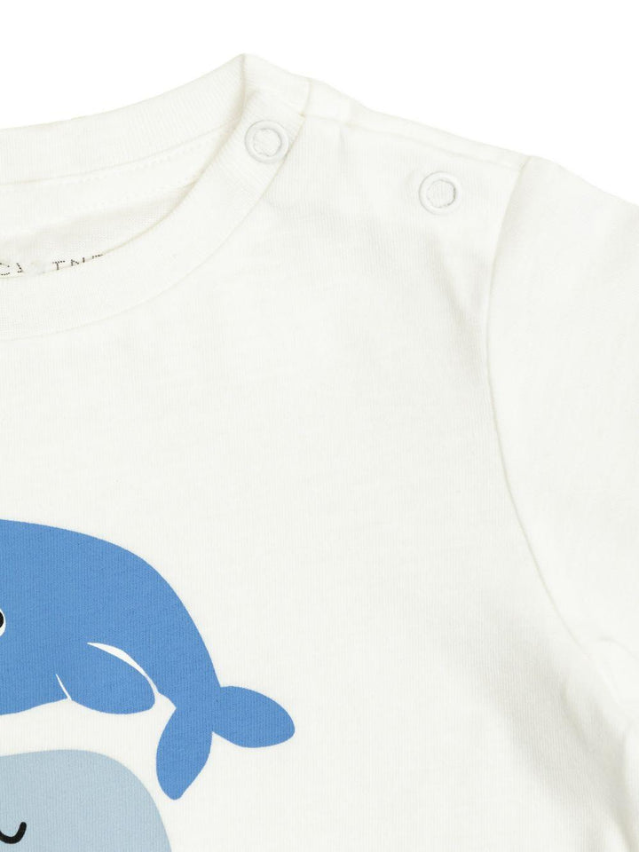 T-shirt bianca per neonato TY8570Z0434 100 Stella McCartney Kids 
