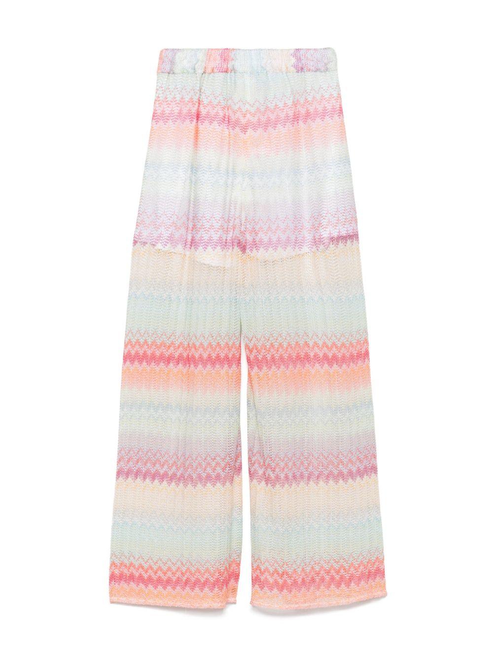 Pantalone verde chiaro/multicolor per bambina