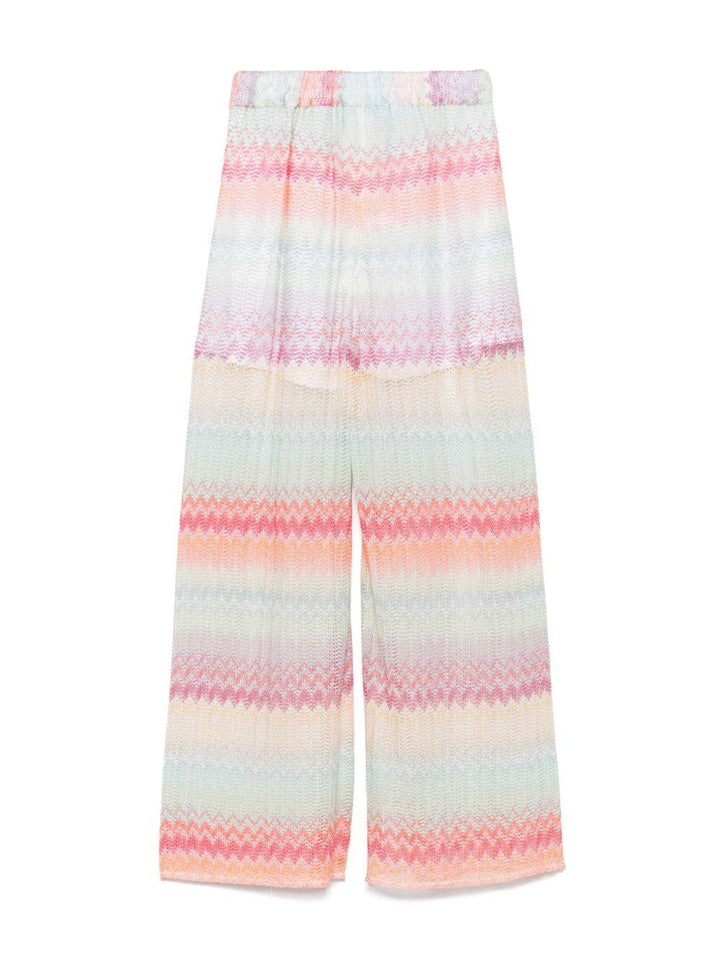 Pantalone verde chiaro/multicolor per bambina