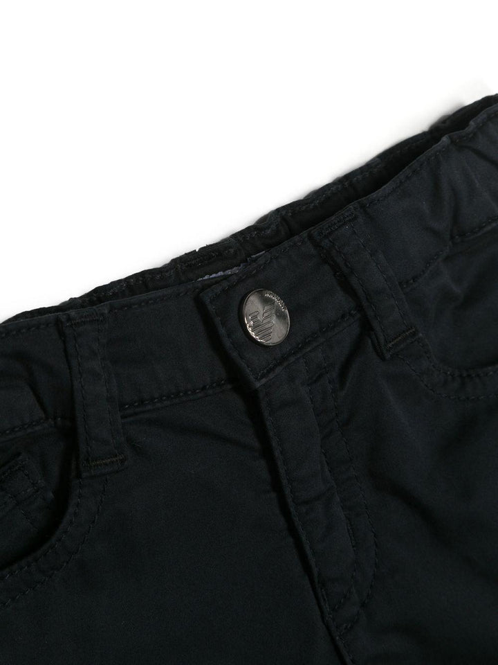Blue Bermuda shorts for newborns with logo