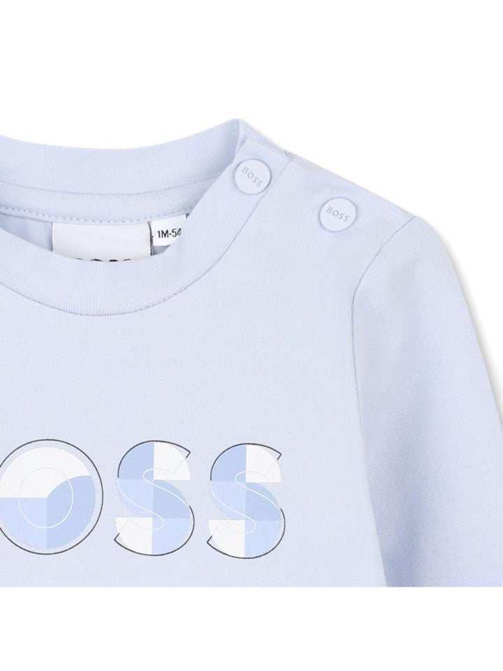T-shirt azzurro per neonato J52514 771 Boss Kids 