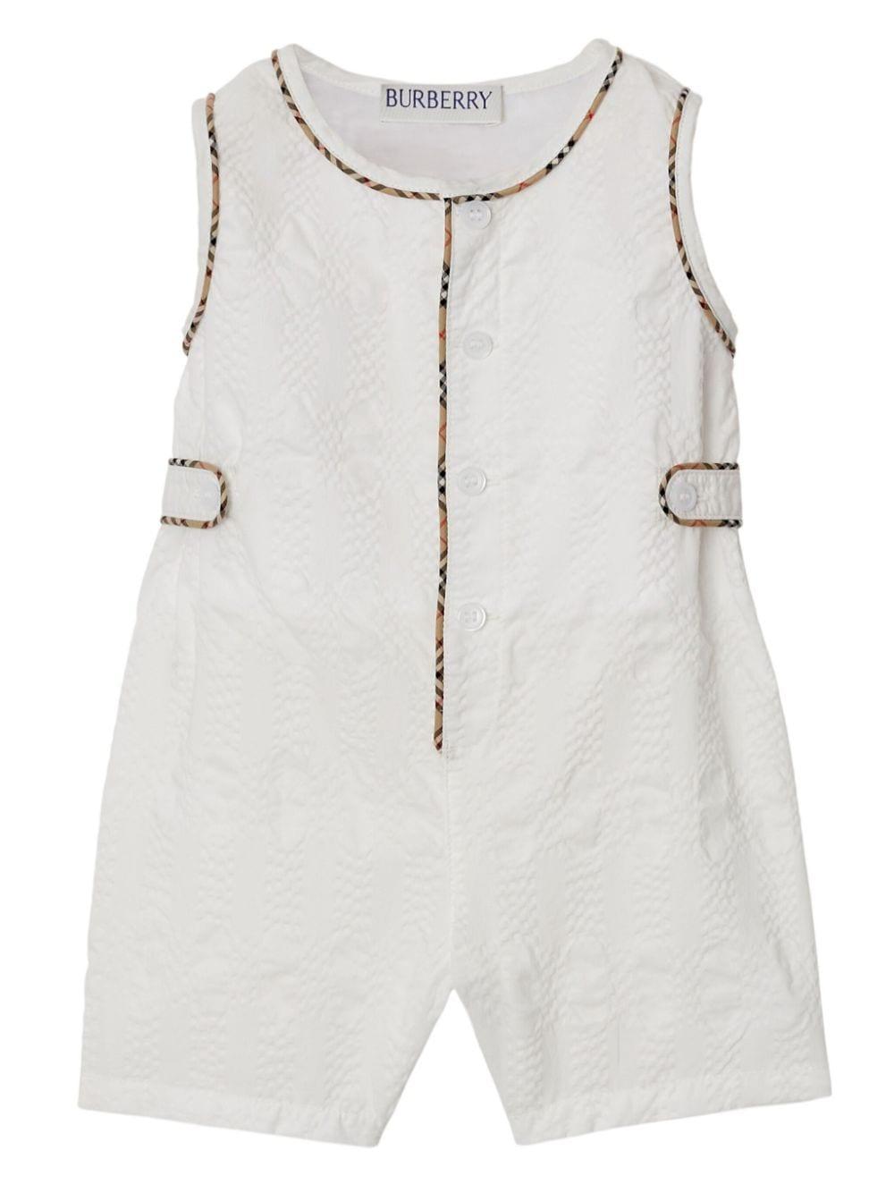 Pagliaccetto bianco per neonato 8078861 A1464 Burberry Kids 