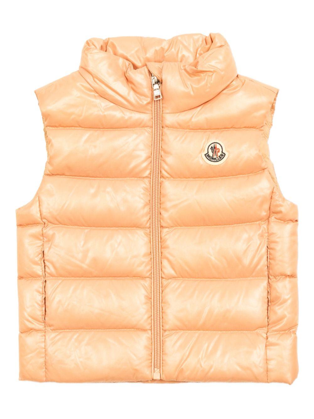 Gilet rosa per neonata 9511A00016597Z8 51E Moncler Kids 