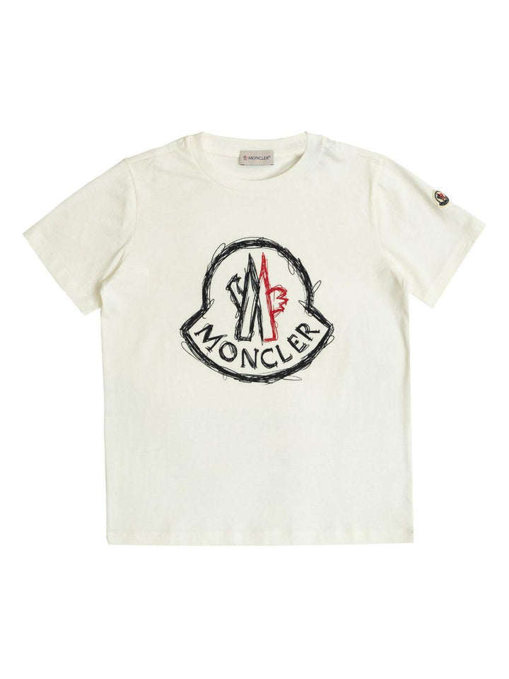 T-shirt bianca per bambino con stampa