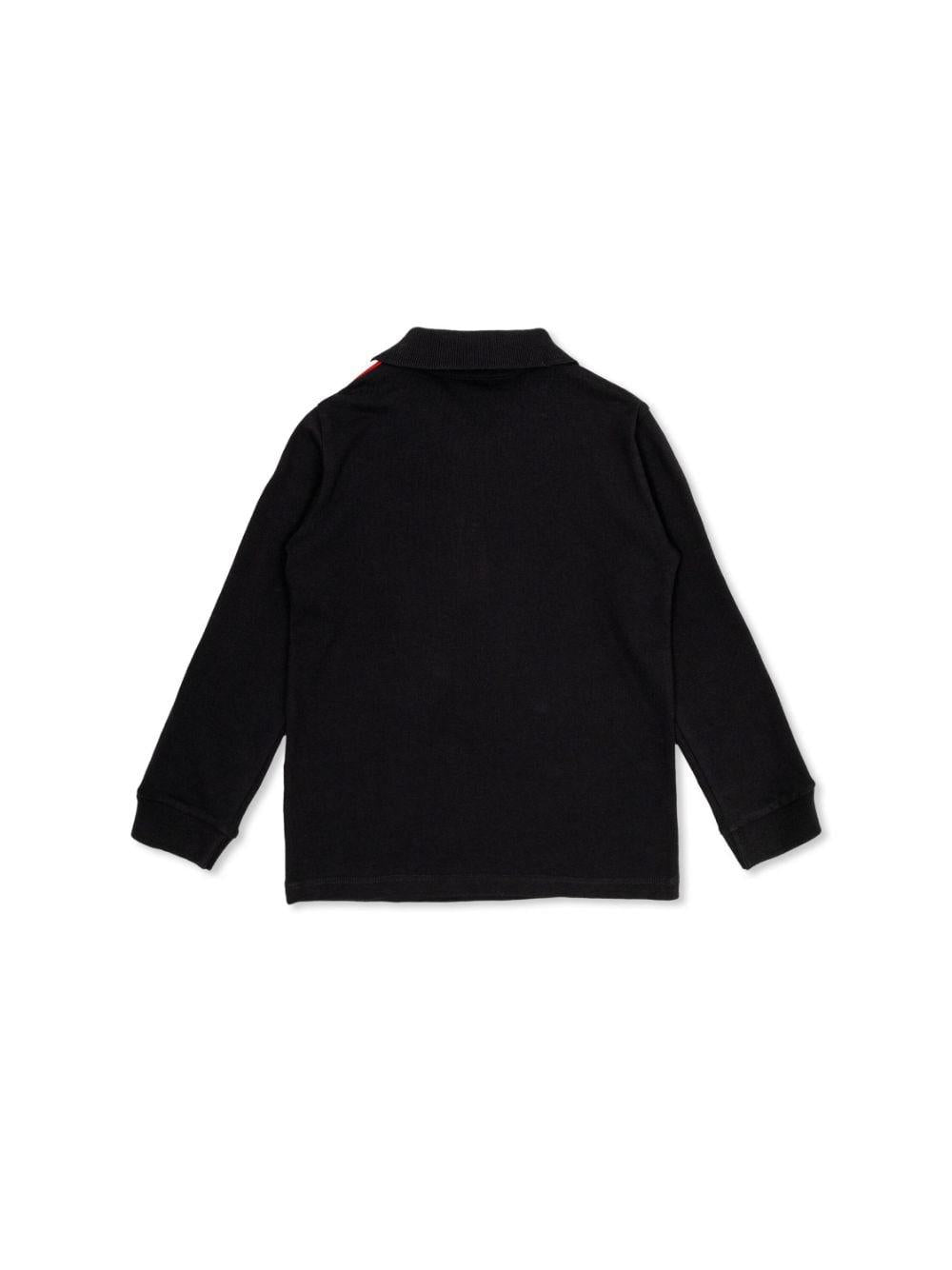 Baby polo shirt in midnight blue cotton