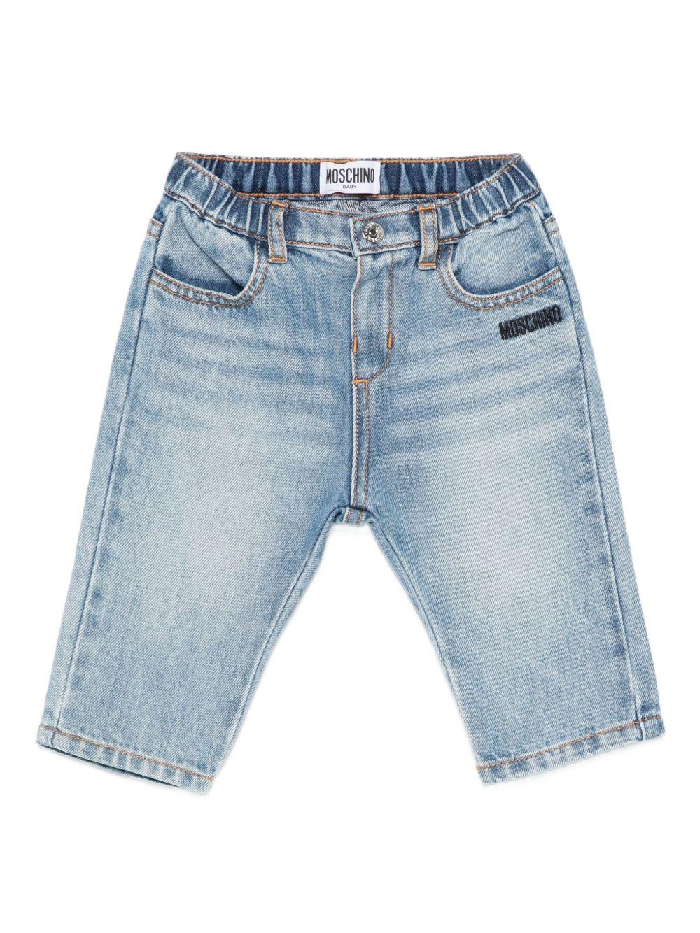 Jeans blu per neonato MUP05HL0E36 40059 Moschino Kids 