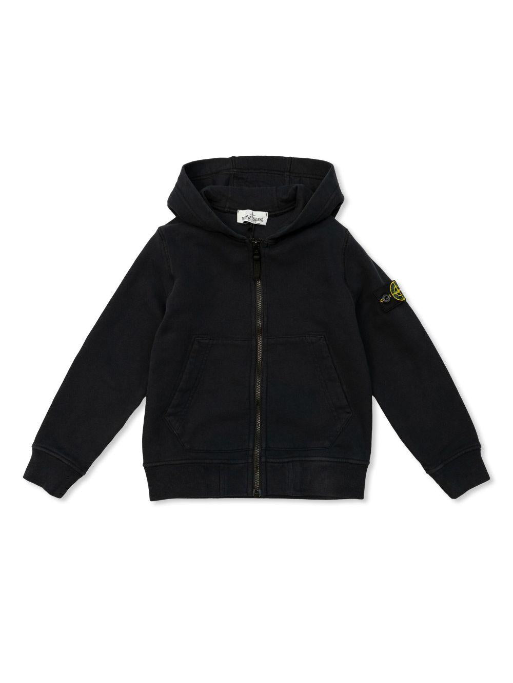 Black cotton sweatshirt for boys