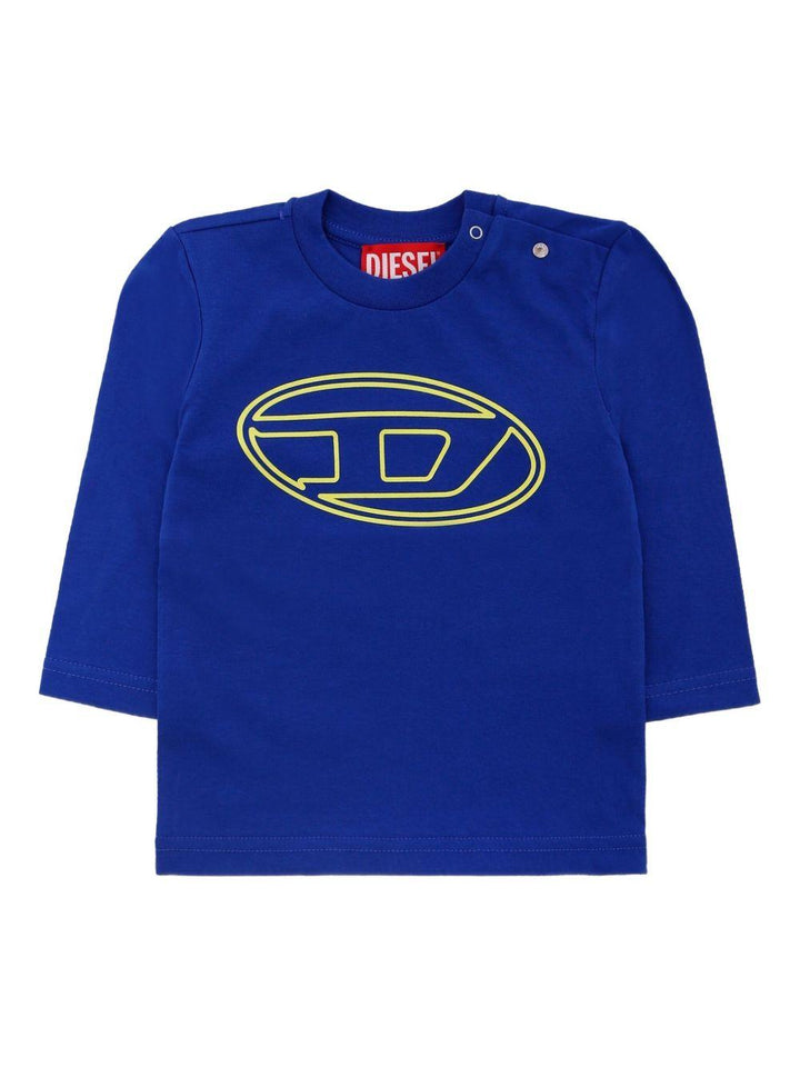T-shirt blu elettrico per neonato K0071200YI9 K89G Diesel Kids 