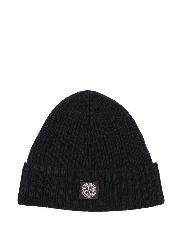 Cappello nero per bambino 6N100003S00M3 V0029 Stone Island Kids 