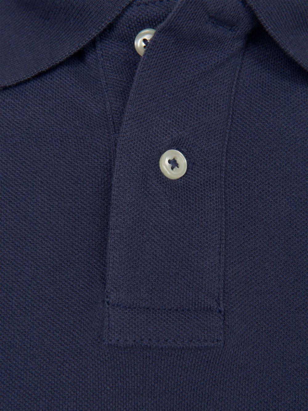 Polo blu per bambino con logo 323547926 004 Ralph Lauren Kids 