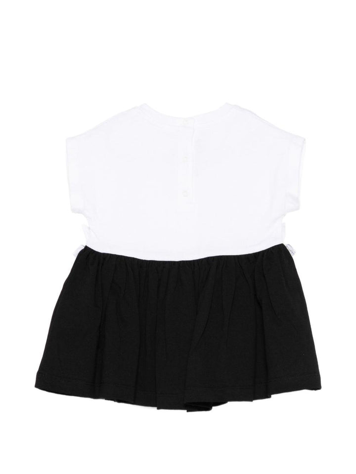 Abito bianco/nero per neonata BY1092Z3672 930BC Balmain Kids 