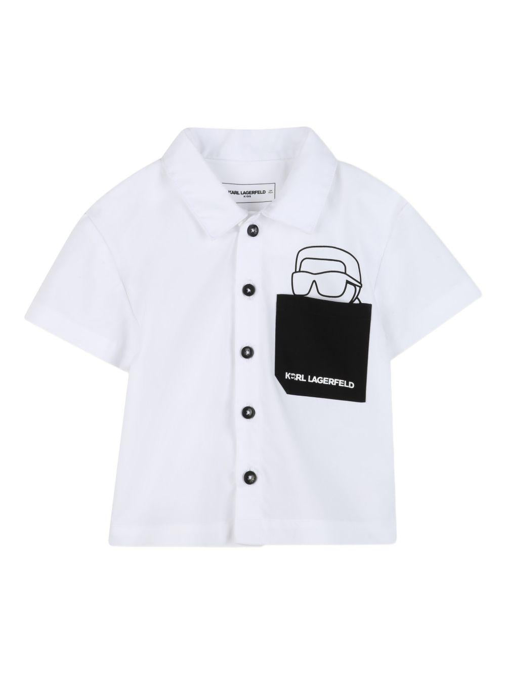 Completo bianco/nero per neonato Z31077 10P Karl Lagerfeld Kids 
