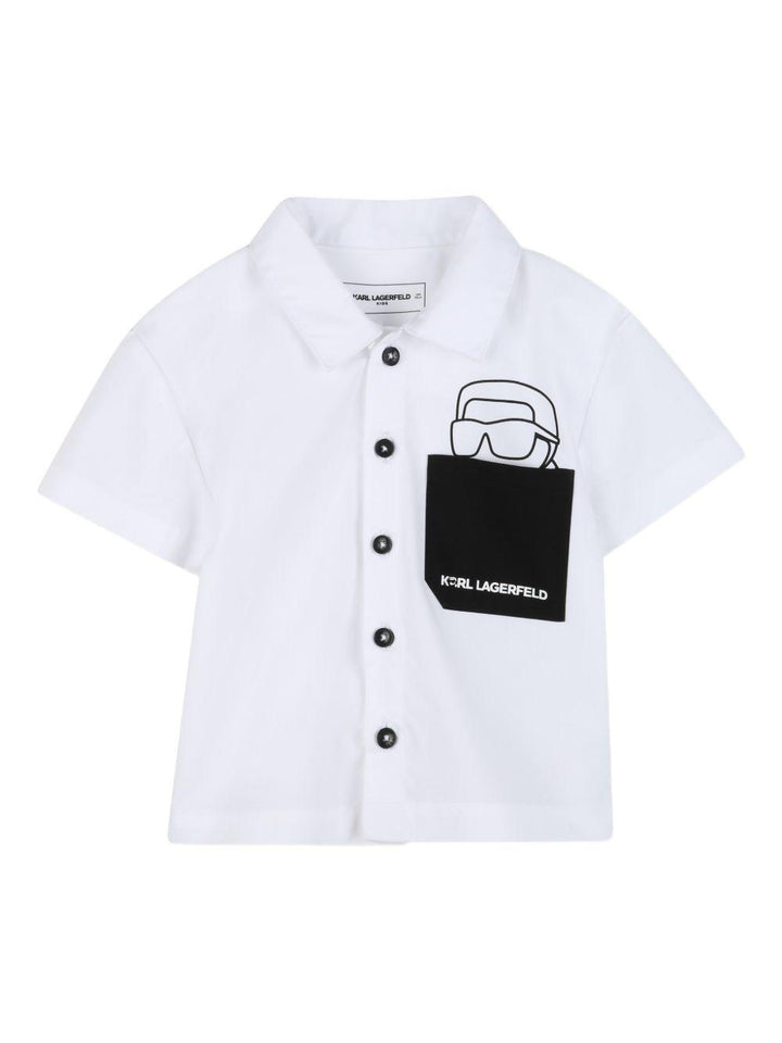 Completo bianco/nero per neonato Z31077 10P Karl Lagerfeld Kids 