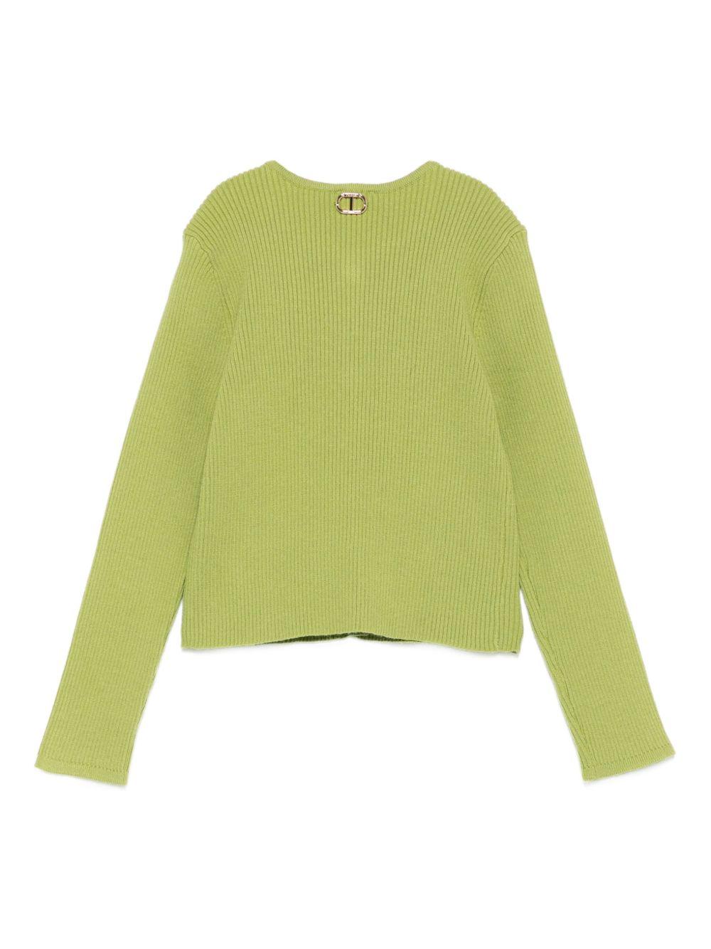 Cardigan verde oliva per bambina 252GB3011 12576 Twin Set 