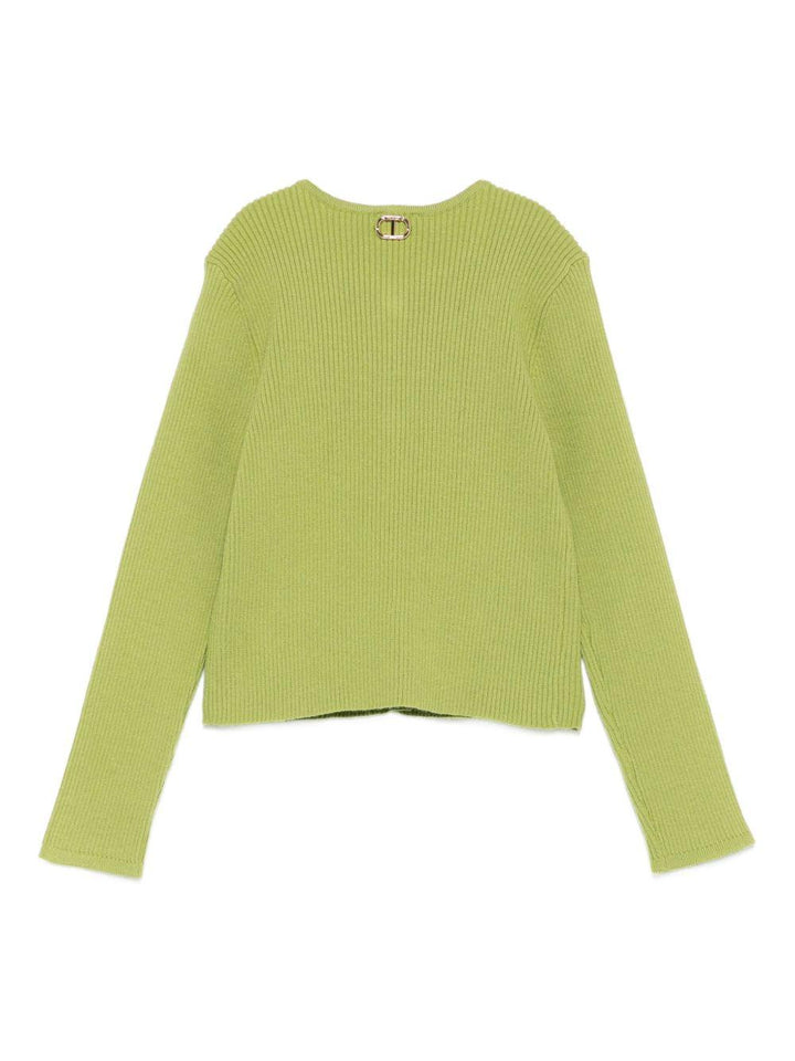 Cardigan verde oliva per bambina 252GB3011 12576 Twin Set 