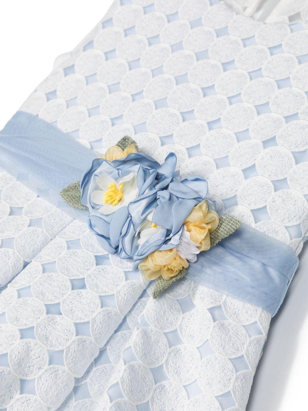 Light blue polka dot dress for girls