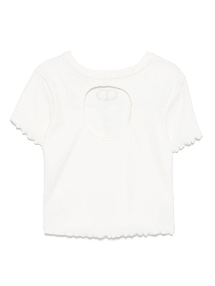 T-shirt bianco per bambina 251GJ2571 00808 Twin Set 