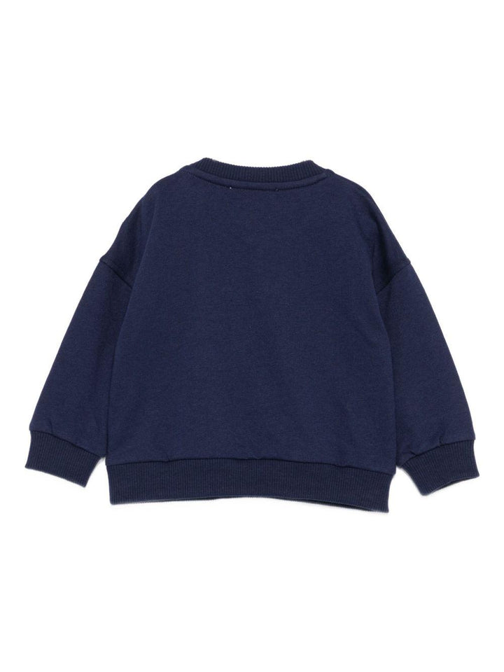 Felpa blu navy per neonato MUF064LCA60 40016 Moschino Kids 