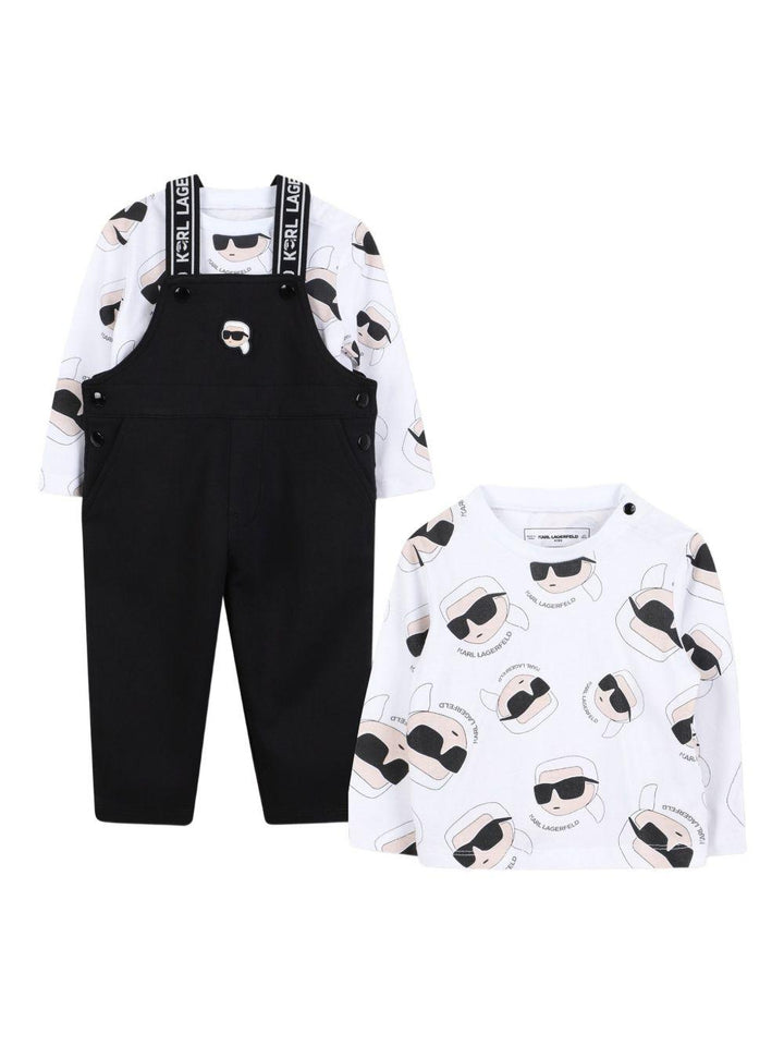 Completo nero/bianco per neonato Z30664 09B Karl Lagerfeld Kids 