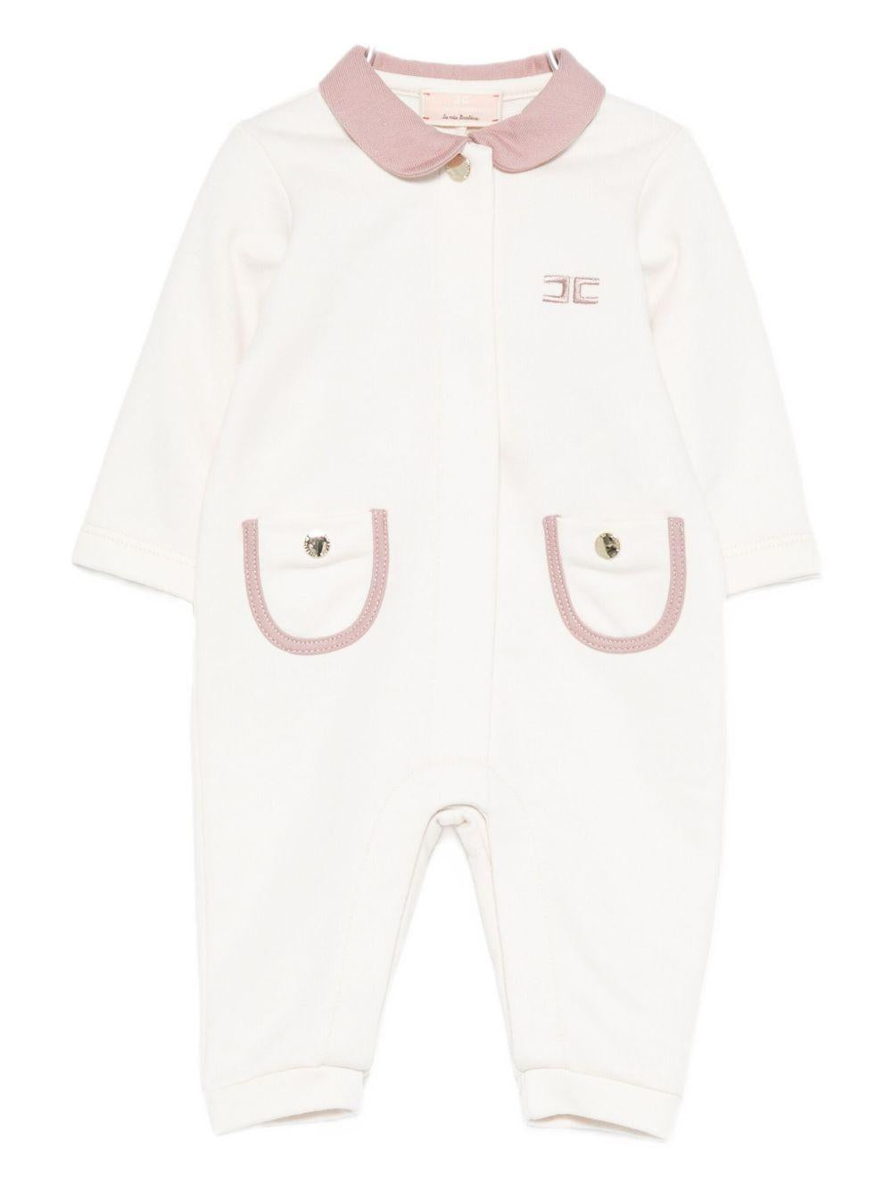 Tutina bianca per neonata ENTU1430FF002 D849 Elisabetta Franchi Kids 
