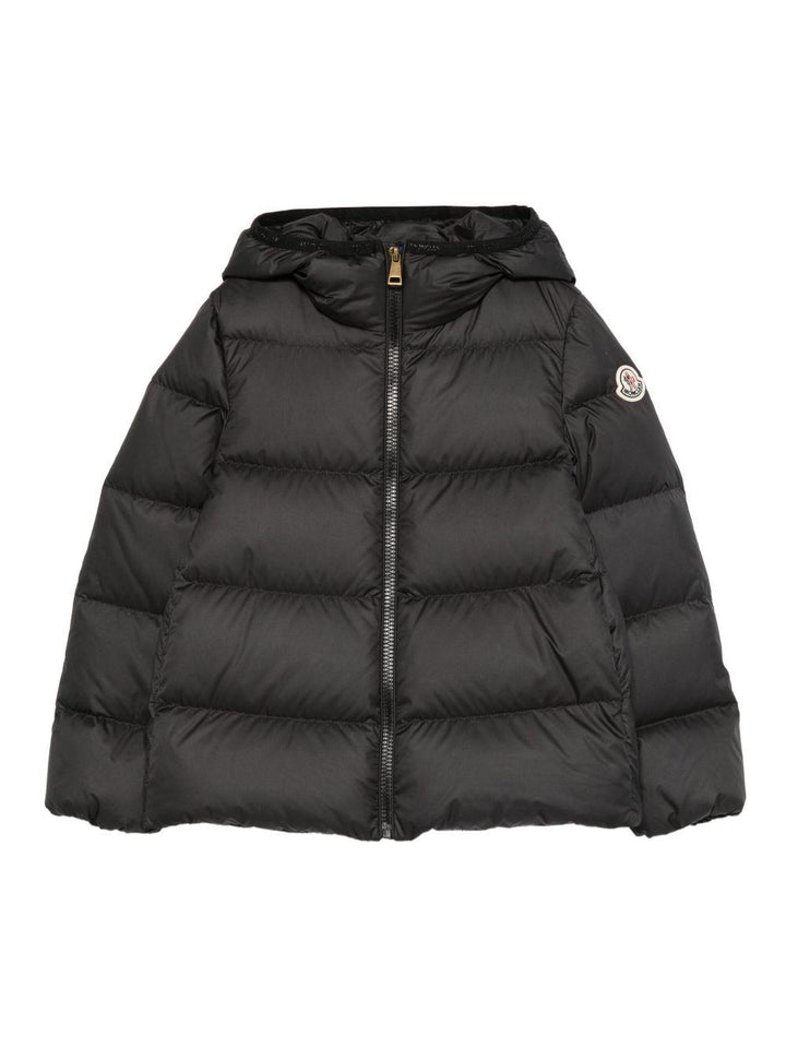 Giubbotto nero per bambina 9541A0004054AQE 999 Moncler Kids 