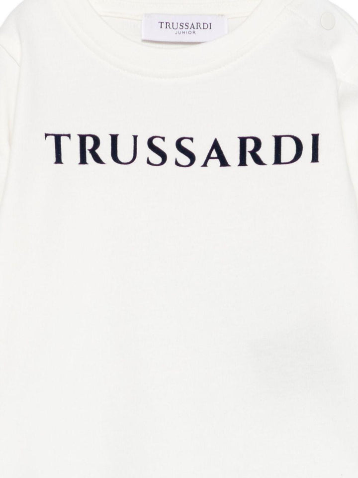 T-shirt bianca per neonato<BR/><BR/> TIA25017TS O-W Trussardi Kids 