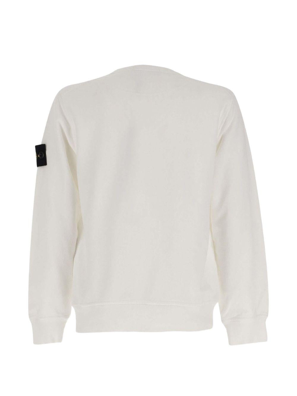 Felpa in cotone bianco per bambino 66100005S0040 V0001 Stone Island Kids 