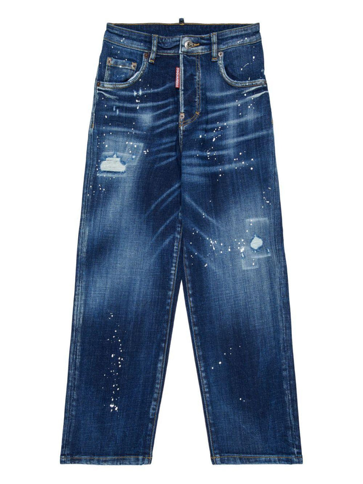 Jeans blu indaco per bambino DQ3082D0AEJ DQ01 Dsquared2 Kids 