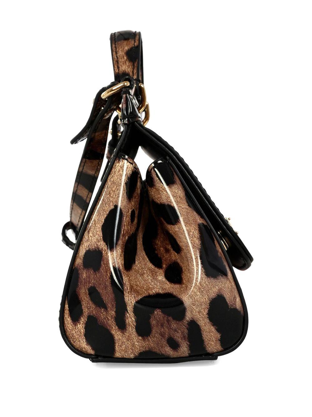 Borsa leopardata marrone/nera per bambina EB0003AM568 HA93M Dolce & Gabbana Kids 