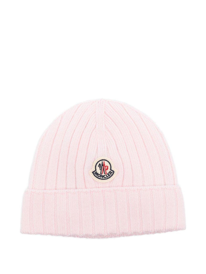Cappello rosa chiaro per neonata 9513B00006M1131 529 Moncler Kids 