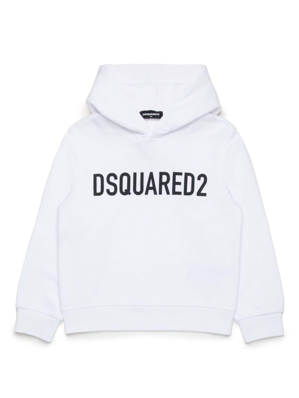 White sweatshirt for boys with logo