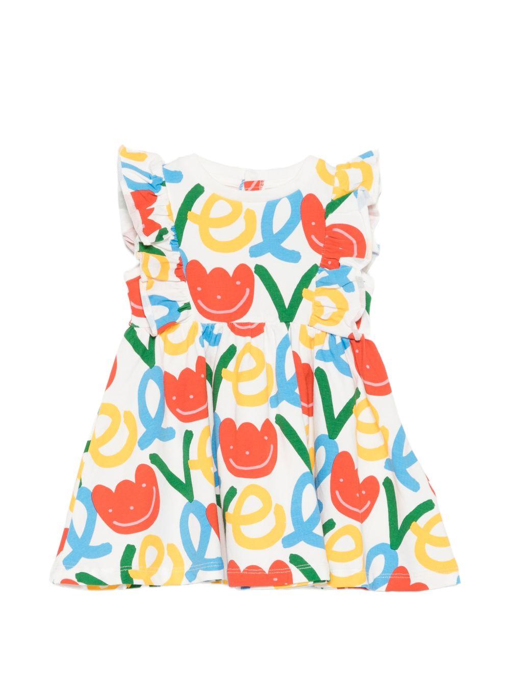 Abito bianco/multicolor per neonata TY1141Z3561 101MC Stella McCartney Kids 