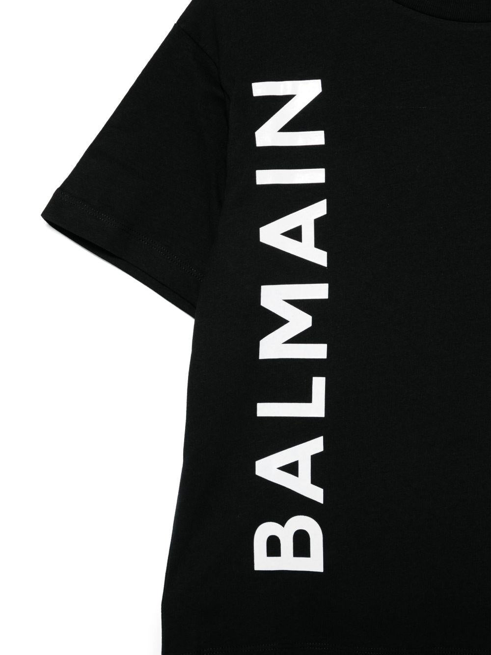 T-shirt nera per bambino con logo