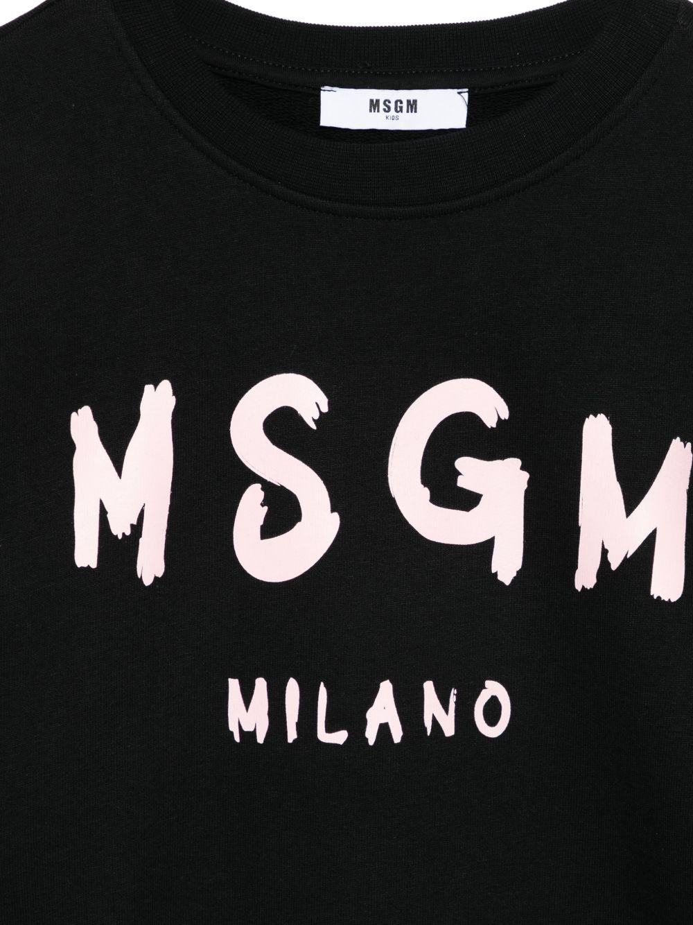 Felpa nera per bambino S6MSJUSW007 110/88 Msgm Kids 