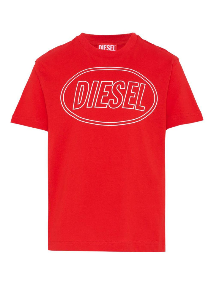 T-shirt rosso per bambino J025820GRAI K405 Diesel Kids 