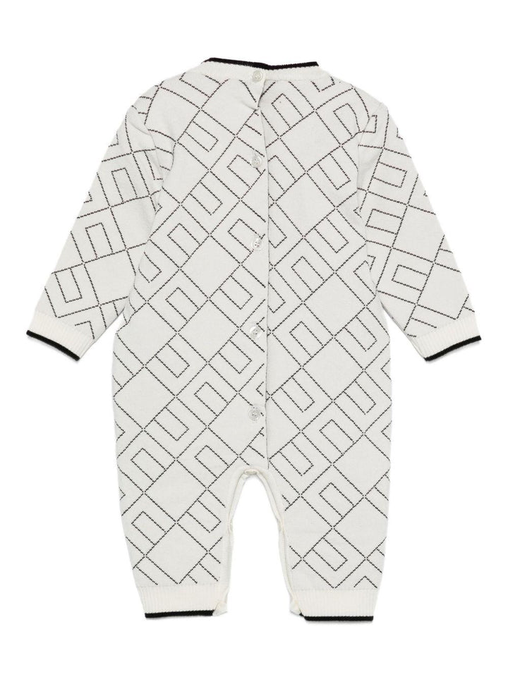 Tutina bianco sporco per neonata ENTU142CFL229 D759 Elisabetta Franchi Kids 