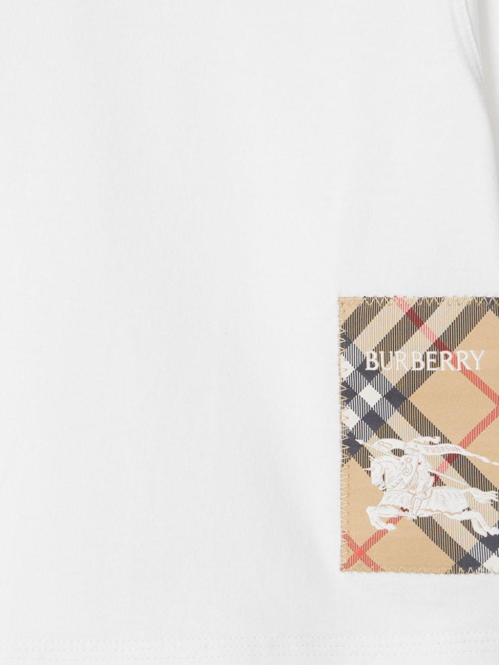 T-shirt bianca per neonato 8100485 A1464 Burberry Kids 