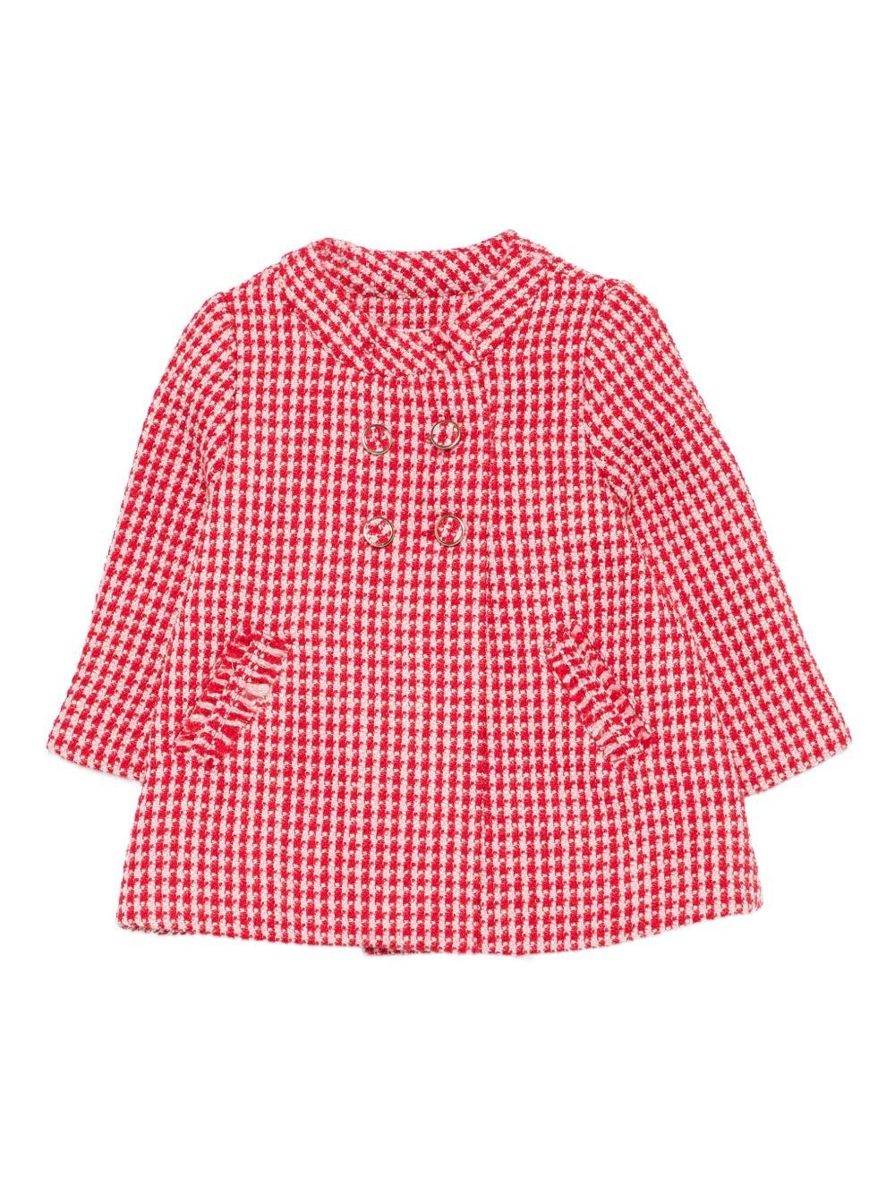 Cappotto rosso/bianco per neonata 5820 002 Abel & Lula 