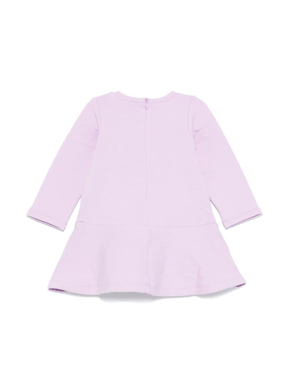 Purple lilac dress for baby girl with logo