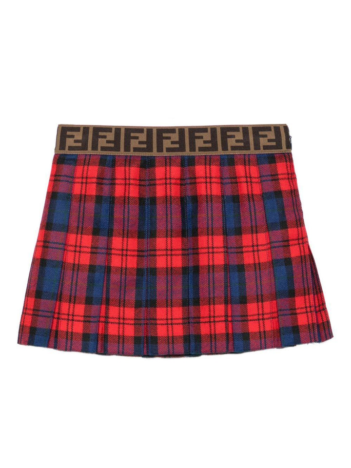 Gonna rossa/blu per bambina JFE182AUKJ F1SAX Fendi Kids 